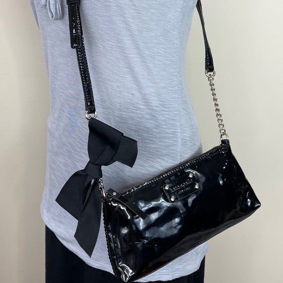kate spade Handbags - KATE SPADE black patent leather bag / crossbody